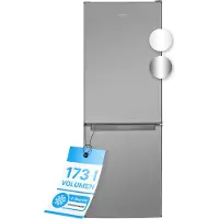 Bomann KG 7331 - Kylskåp/frys - bottenfrysskåp - bredd: 50 cm - djup: 56 cm - höjd: 142.2 cm - 173 liter - Klass E - inox-utseende