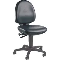 Topstar arbetsstol TEC 50 konstläder svart utan fotring special urtagssits stabilt fotkryss ryggstödshöjd: (72250 D10)