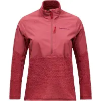 Peak Performance - Fleece dam - W Freelight Alpha Half Zip Wild Rouge för Unisex - Storlek S - Röd