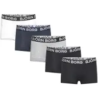 Björn Borg Cotton Stretch Boxer Shorts 5-pack Svart, 122-128