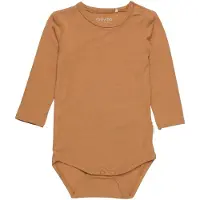 Minymo Body l/ä - Bambu - Jordekorre - - 68 - Body L/Ä