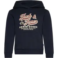 Jack & Jones Sweatshirt mörkblå / pastellgul / mörkorange