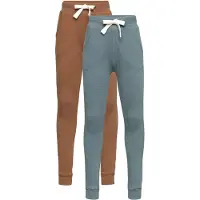 Minymo Sweatpants - 2-pack - Kola/Aquagrön - - 8 år (128) - Sweatpants