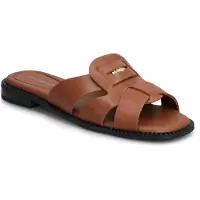 Tommy Hilfiger Leather Crest Square Toe Sandals