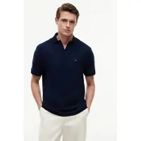 Tommy Hilfiger T-shirt 'Relaxed Fit Stripe Crepe' mörkblå