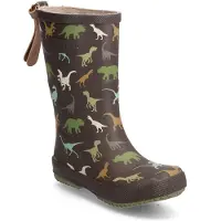 Bisgaard Gummistövlar - Basic Gummi - Brown Dino - - 34 - Gummistövlar