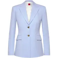 HUGO Regular-fit blazer with gold-tone buttons