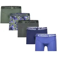 Björn Borg Cotton Stretch Boxers 5-pack Blå, 122-128