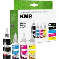 KMP Påfyllningsbläck Ersätter Brother BTD180BK, BTD180C, BTD180M, BTD180Y Kompatibel Kombi-pack Svart, Cyan, Magenta, Gul 110 ml, 50 ml, 50 ml, 50 ml 1555,0005