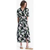 Roxy Island Escape Printed Kortärmad Midi-klänning