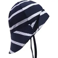 Petit Crabe Badhatt - Marinblå/Vitrandig - - 2-6 år - Badhatt