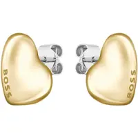 BOSS Gold-tone earrings with heart-shaped design