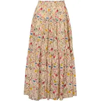 Lollys Laundry Kjol 'Sunset' beige / blå / gul / gran