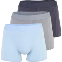 Jack & Jones Boxershorts 'JACGOBS' marinblå / ljusblå / grå