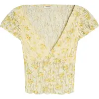 Bershka Blus gul / ljusgul / ljusgrön