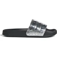 Adidas Pantolette 'Adilette' svart / silver