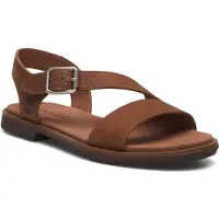 Timberland för kvinnor. TB0A2R2TEM61 Calista Bay sandaler i läder, bruna (38 W), Hud, Karta, Spänne, Casual