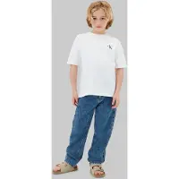 Calvin Klein T-shirts - 2-pack - Monogram - Bright White/Svart - - 16 år (176) - T-shirt