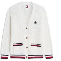 Tommy Hilfiger Tommy Jeans Global Stripe Oversized Cable Knit Cardigan
