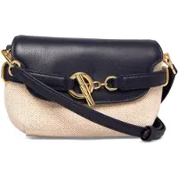 Ralph Lauren för kvinnor. 431P10121001 Blaike liten crossbody-väska i marinblå canvas (OSFA), Casual, Hud, Marino