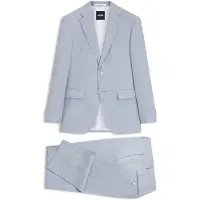 BOSS Two-piece regular-fit suit in checked fabric