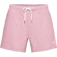 BOSS Swim shorts in seersucker fabric with embroidered logo