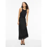 Vila Ellette Ankle Lace Hög Midja Midi-kjol