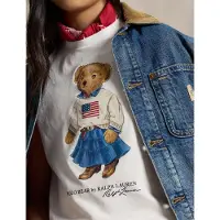 Ralph Lauren T-shirt - Vit m. Gosedjur - - 12-14 år (152-164) - T-shirt