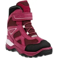 Ecco Kids' Snow Mountain 1s Waterproof Black/red Plum/dark Ruby