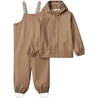 Wheat Regnkläder m. Hängslen - PU - Charlie - Hassel - - 5 år (110) - Regnkläder