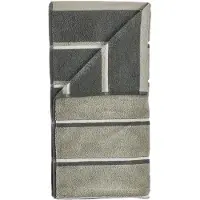 Zone Denmark Handduk - 100% bomull - 50x100 cm - Denmark Sauna - Randig Olive