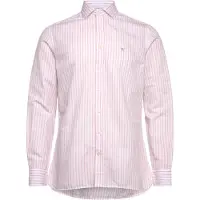 Hackett för män. HM3010634 Linnetröja Summer Stripe orange (M), Bomull, Klassisk, Lång ärm