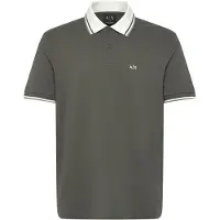 Armani Exchange för män. XM002350AF10366U8144 Chimera grå polotröja (XXL), Casual, Bomull, Kort ärm