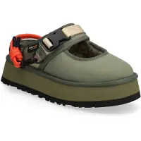 Ugg för kvinnor. 1180111 Bea Mary Jane Wildwood bränd olivgrön läderskor (36), Karta, Spänne, Casual, Återvunnen nylon
