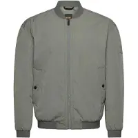BOSS för män. 50555846 Grå, avvisande bomberjacka (48), Casual, Polyester, Lång ärm