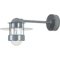 Louis Poulsen Albertslund vägglampa 100 W E27, lång arm, grå