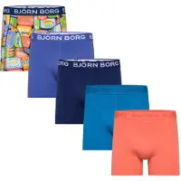 Björn Borg Cotton Stretch Boxers 5-pack Blå, M