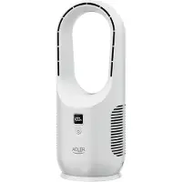 Adler bladlös laddningsbar fläkt AD 7343 14 cm 3 hastigheter vit