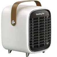 INF Elektrisk keramisk värmefläkt i retrodesign White