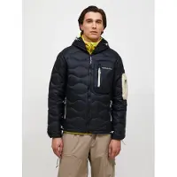 Peak Performance - Dunjackor skid - M Helium Utility Down Hood Black Sand Fog för Unisex - Storlek S - Svart