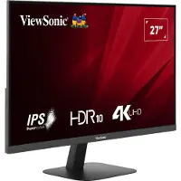 Viewsonic VA2708-4K-HD LED-skärm EEK F (A - G) 68.6 cm (27 tum) 3840 x 2160 pixel 16:9 4 ms HDMI, DisplayPort, Audio, stereo (3.5 mm) IPS LED