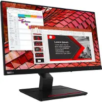Lenovo ThinkVision T24t-20 - LED-skärm - 24 (23.8 visbar) - pekskärm - 1920 x 1080 Full HD (1080p) @ 60 Hz - IPS - 300 cd/m² - 1000:1 - 4 ms - HDMI, DisplayPort, USB-C - korpsvart