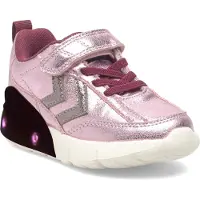 Hummel Skor m. Ljus - Dagsljus Glitter Jr - Rosenröd skedstork - - 34 - Blinkande skor