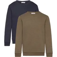 Minymo Sweatshirt - 2-pack - Dark Olive - - 3 år (98) - Sweatshirt