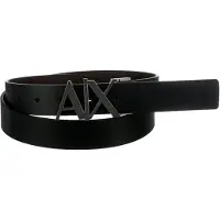 Armani Exchange för män. 951017CC50554120 Svart läderbälte (38), Casual, Klassisk, Hud