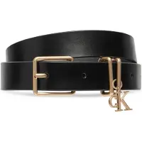 Calvin Klein Leather Signature Logo Charm Belt
