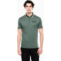 Emporio Armani för män. 7M001333_AF13739 Polo Premium Label koriander (XXL), Blå, Casual, Viskos, Kort ärm