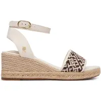 Tommy Hilfiger Logo Plaque Jacquard Wedge Heel Espadrilles