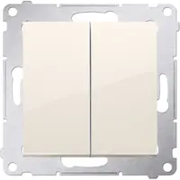 Kontakt-Simon DW5.01/41, Plast, Vit, IP20, IP44, 250 V, 10 A, 75 mm