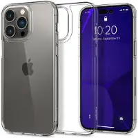 Spigen Air Skin Hybrid - Baksidesskydd för mobiltelefon - polykarbonat, termoplastisk polyuretan (TPU) - CrystalClear - för Apple iPhone 15 Pro Max